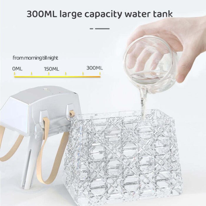 Desktop USB Small Crystal Bag Humidifier Aromatherapy Ambience Light - Image 8