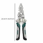 All in 1 Multifunction Stainless Steel Wire Stripper/Wire Crimping Tool, Wire Cutter, Wire Crimper, Cable Stripper, Wiring Tools and Multi-Function Hand Tool (Green) - Image 5