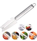 5-in-1 Multifunctional Vegetable Peeler – Stainless Steel Kitchen Peeler with Julienne Cutter, Serrated Blade, Fruit & Potato Peeler, Ergonomic Handle for Vegetables and Fruits - Image 2