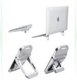 2PCS Invisible Metal Laptop Stand for Desk | Portable Mini Laptop Keyboard Riser | Compatible with MacBook, Dell, HP, Lenovo, Asus, Acer & More | Includes Extra Glue & Anti-Slip Pads - Image 6