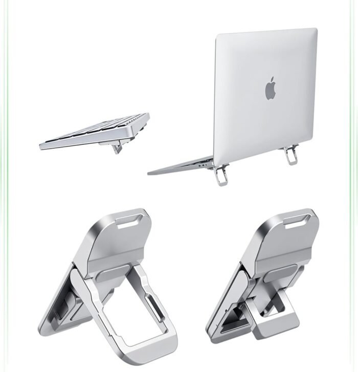 2PCS Invisible Metal Laptop Stand for Desk | Portable Mini Laptop Keyboard Riser | Compatible with MacBook, Dell, HP, Lenovo, Asus, Acer & More | Includes Extra Glue & Anti-Slip Pads - Image 6