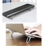 2PCS Invisible Metal Laptop Stand for Desk | Portable Mini Laptop Keyboard Riser | Compatible with MacBook, Dell, HP, Lenovo, Asus, Acer & More | Includes Extra Glue & Anti-Slip Pads - Image 7