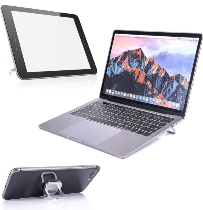 2PCS Invisible Metal Laptop Stand for Desk | Portable Mini Laptop Keyboard Riser | Compatible with MacBook, Dell, HP, Lenovo, Asus, Acer & More | Includes Extra Glue & Anti-Slip Pads - Image 9