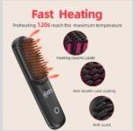 Cordless Hair Straightener Brush-Porta Eco Portable Straightening Brush For Travel,Mini Hot Ionic Straightener Comb For Women,Ceramic Coating,Lightweight For Touch-Ups,Usb Rechargeable - Image 5