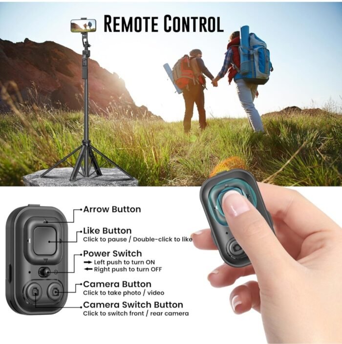 TT07 Tracking Gimbal Selfie Stick with 1.8 m Extension, Auto Face Tracking & 360° Rotation - Image 8