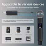 Professional Dual Wireless Microphone for Karaoke & Singing – 2.4GHz Portable Dynamic Mic for Streaming & Live Performance - Image 3