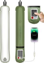 Inflatable Solar Tubelight | Solar Lantern Light | USB Rechargeable Light | 4 Lighting Modes | IP66 Waterproof | Portable and Lightweight Tent Light | Power Bank | Portable, Foldable Camping Light