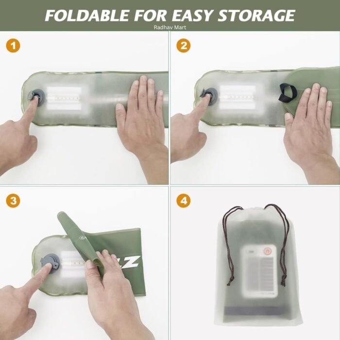 Inflatable Solar Tubelight | Solar Lantern Light | USB Rechargeable Light | 4 Lighting Modes | IP66 Waterproof | Portable and Lightweight Tent Light | Power Bank | Portable, Foldable Camping Light - Image 3